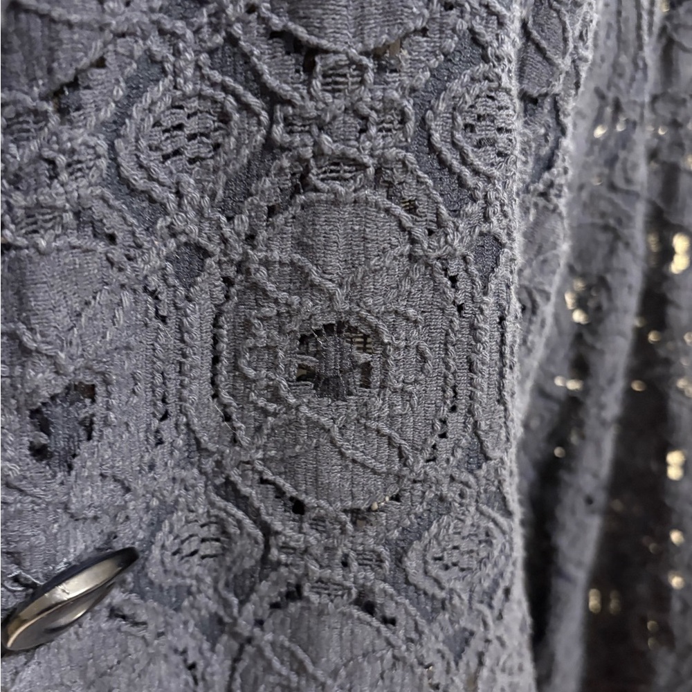 Cynthia Rowley Navy Lace Blazer X large - Picture 4 of 5